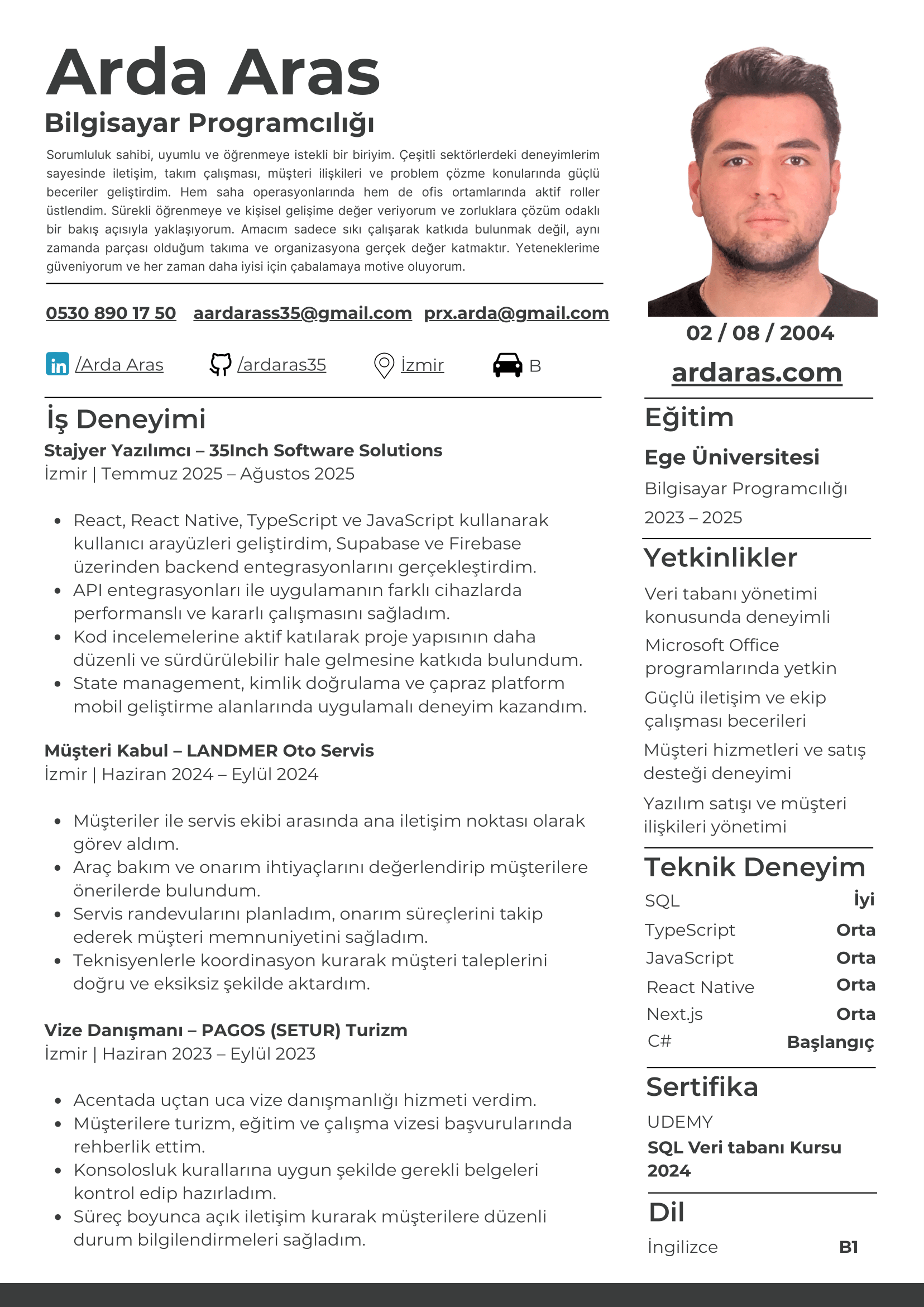 CV TR - Sayfa 1